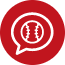 Icon_LeadershipTraining Baseball inside speech bubble